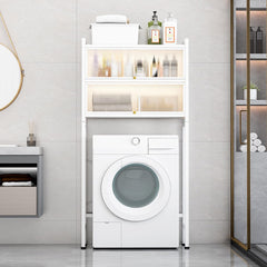 Laundry Room Storage Cabinet Organizer, Washing Machine Storage Rack Holder For Home
