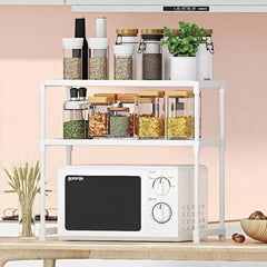 Double Layer Storage Rack, Kitchen Countertop Shelf Stand, Microwave Oven Stand