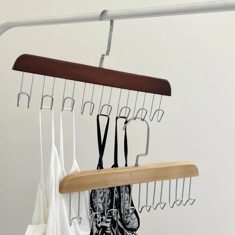 8 Hooks Non-Slip Hanger for Ties Bags Belt Scarves