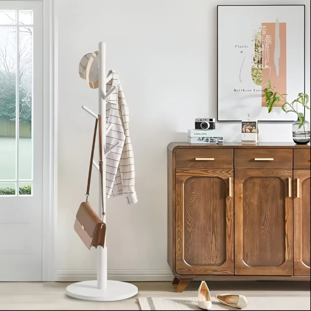Wooden Cloth Hanger Stand, Coat Rack Garment Hanger