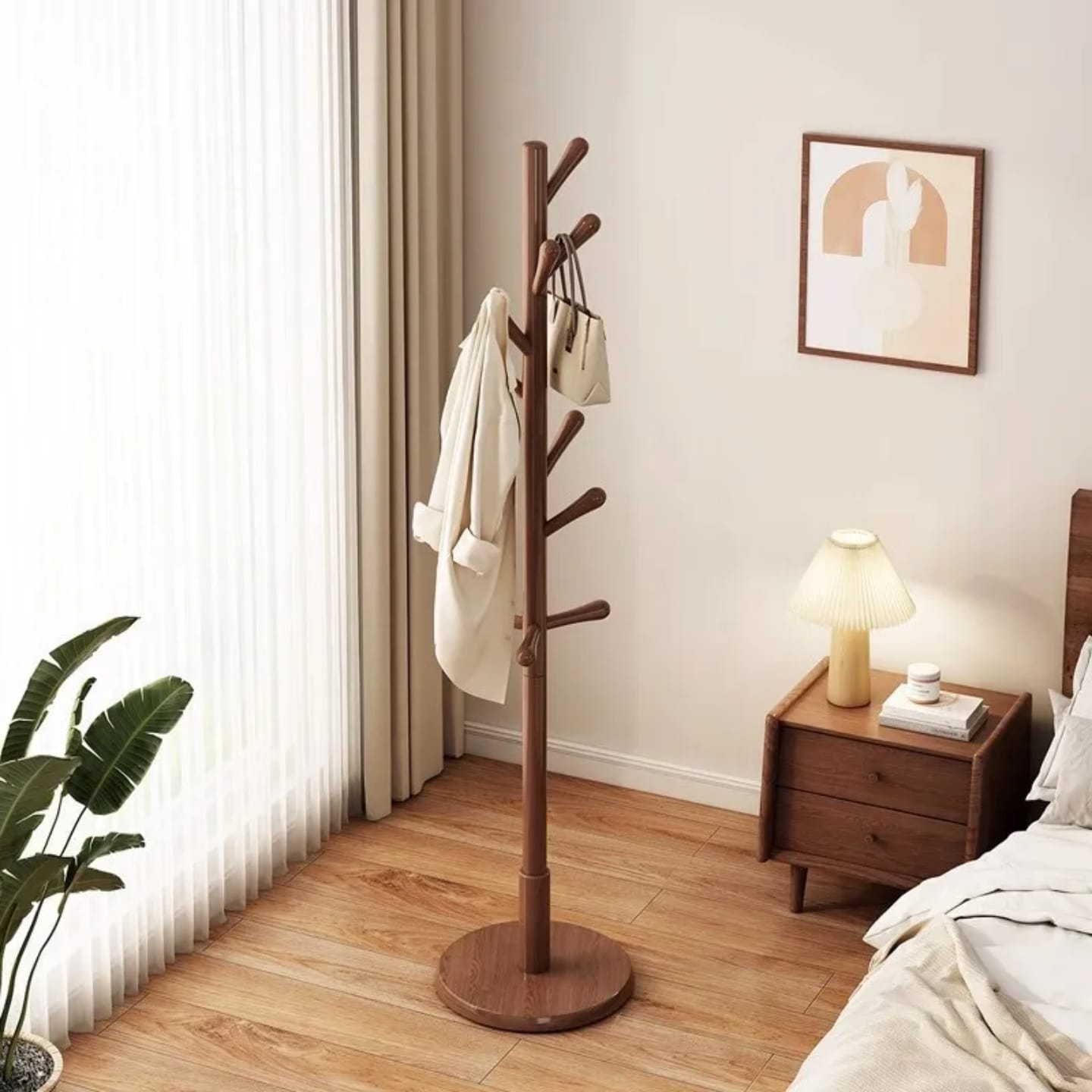 Wooden Cloth Hanger Stand, Coat Rack Garment Hanger