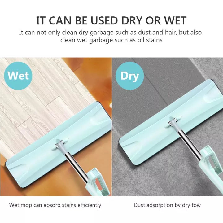 360° Rotating Free Hand Flat Mop with Extra Microfiber Pads