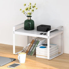 Expandable Kitchen Storage Rack, Cabinet Insert For Kitchen Cupboard, Countertop Storage Organizer