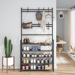 3in1 Multifunctional Hall Tree Shoe Rack with Storage Organizer
