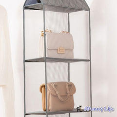 Multi Layer Hanging Handbag Wardrobe Organizer