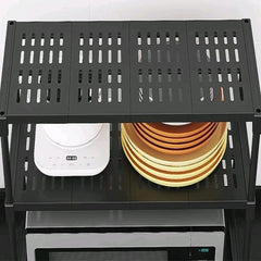 Double Layer Storage Rack, Kitchen Countertop Shelf Stand, Microwave Oven Stand