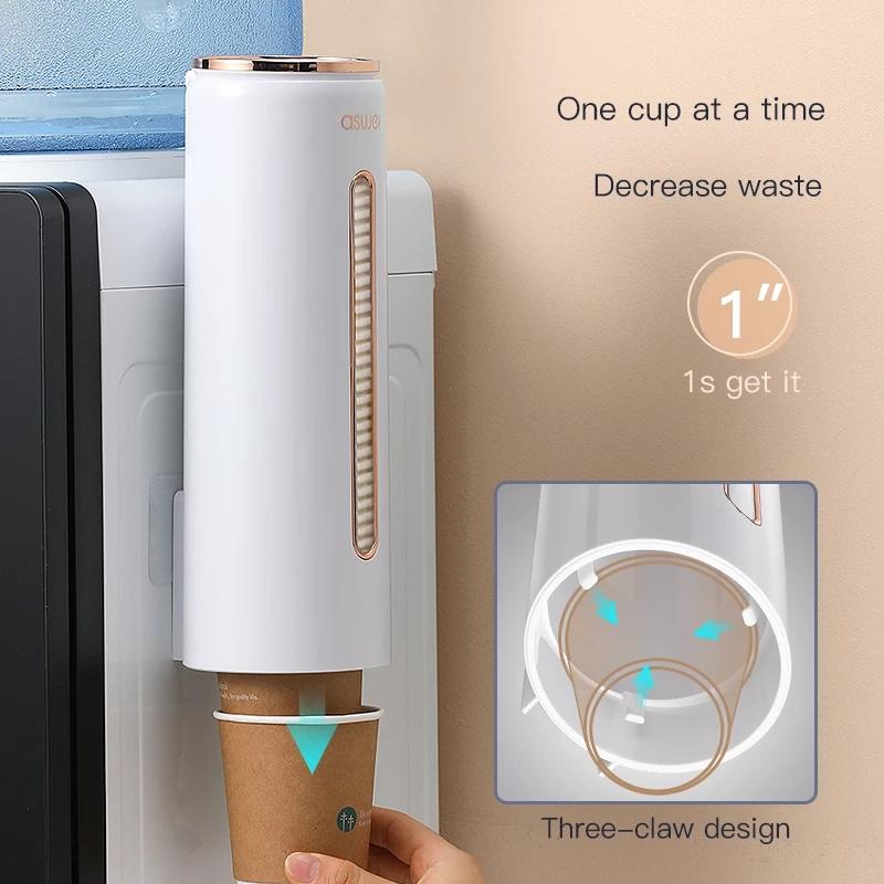 Automatic Cup Dispenser Holder Wall Mounted Disposable Cup Storage