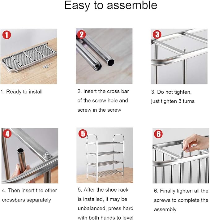 Multi-Layer Stainless Steel Shoes Rack - Space-Saving Shoe Cabinet Shelf