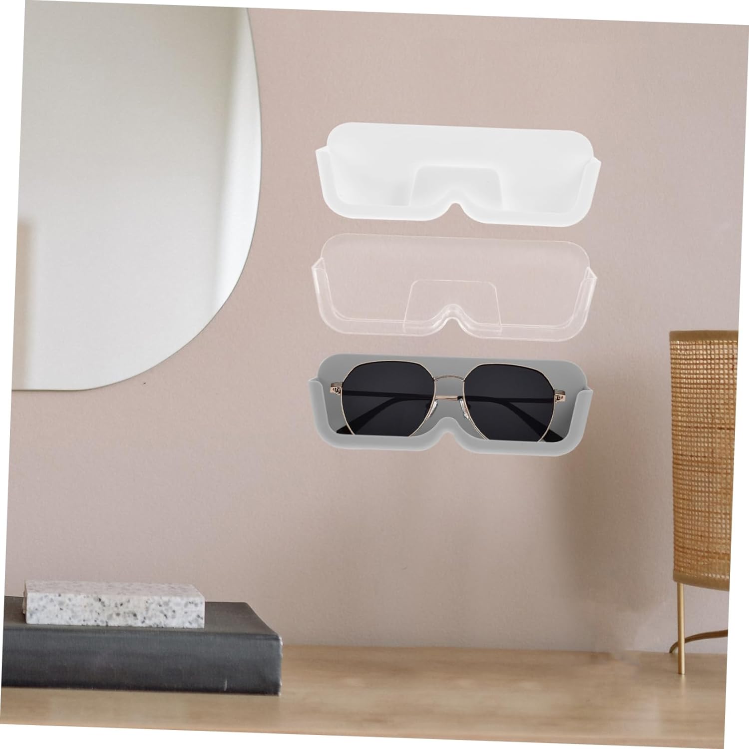 Wall Mounted Eye Glass Holder, Eye Wear Organizer, Storage Rack For Sun Glasses
