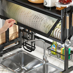 Rust-Resistant Sink Dish Drying Rack - Kitchen Over Sink Storage Organizer Shelf