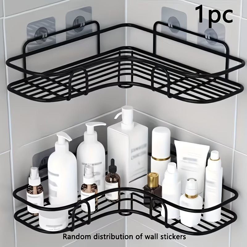 Rustproof Corner Shower Shelf | Wall Mounted Bathroom Storage Rack | No Drill Bathroom Organizer