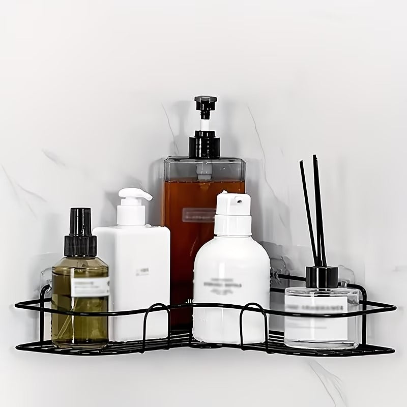 Rustproof Corner Shower Shelf | Wall Mounted Bathroom Storage Rack | No Drill Bathroom Organizer