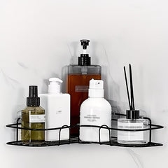 Rustproof Corner Shower Shelf | Wall Mounted Bathroom Storage Rack | No Drill Bathroom Organizer