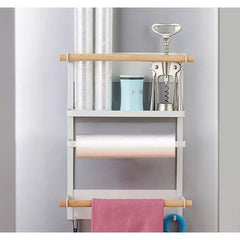 Magnetic Refrigerator Fridge Sidewall Storage Rack Shelf, Multi-use Kitchen Organizer