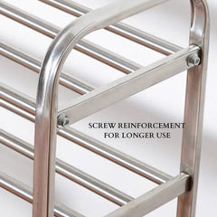 Multi-Layer Stainless Steel Shoes Rack - Space-Saving Shoe Cabinet Shelf