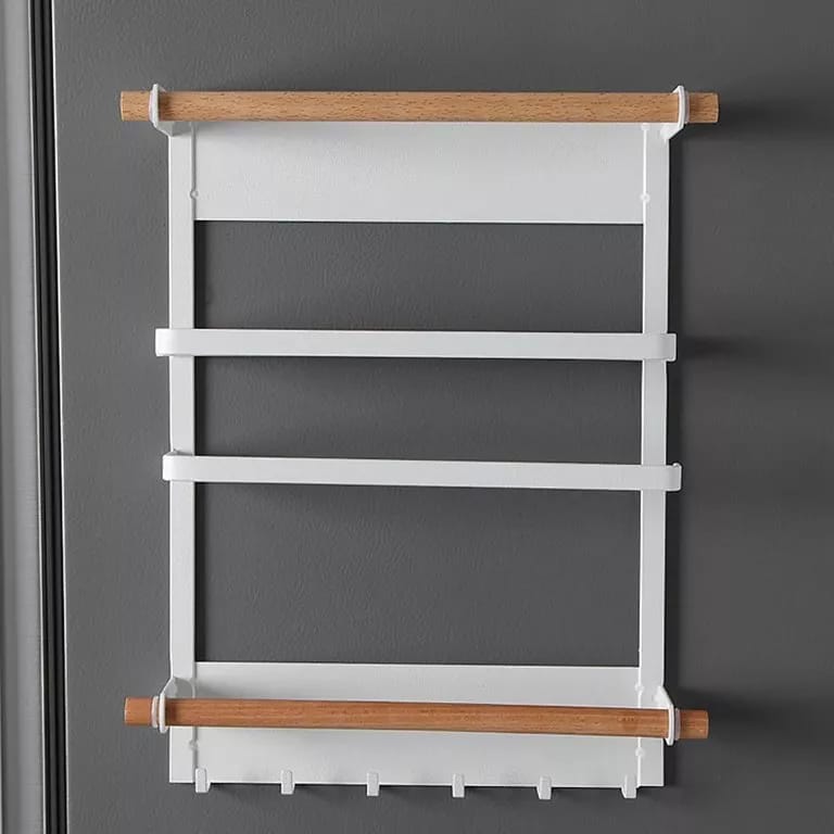 Magnetic Refrigerator Fridge Sidewall Storage Rack Shelf, Multi-use Kitchen Organizer