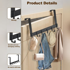 Over Door Hooks, Hanging Door Hooks, Coat Hanger with 6 Hooks