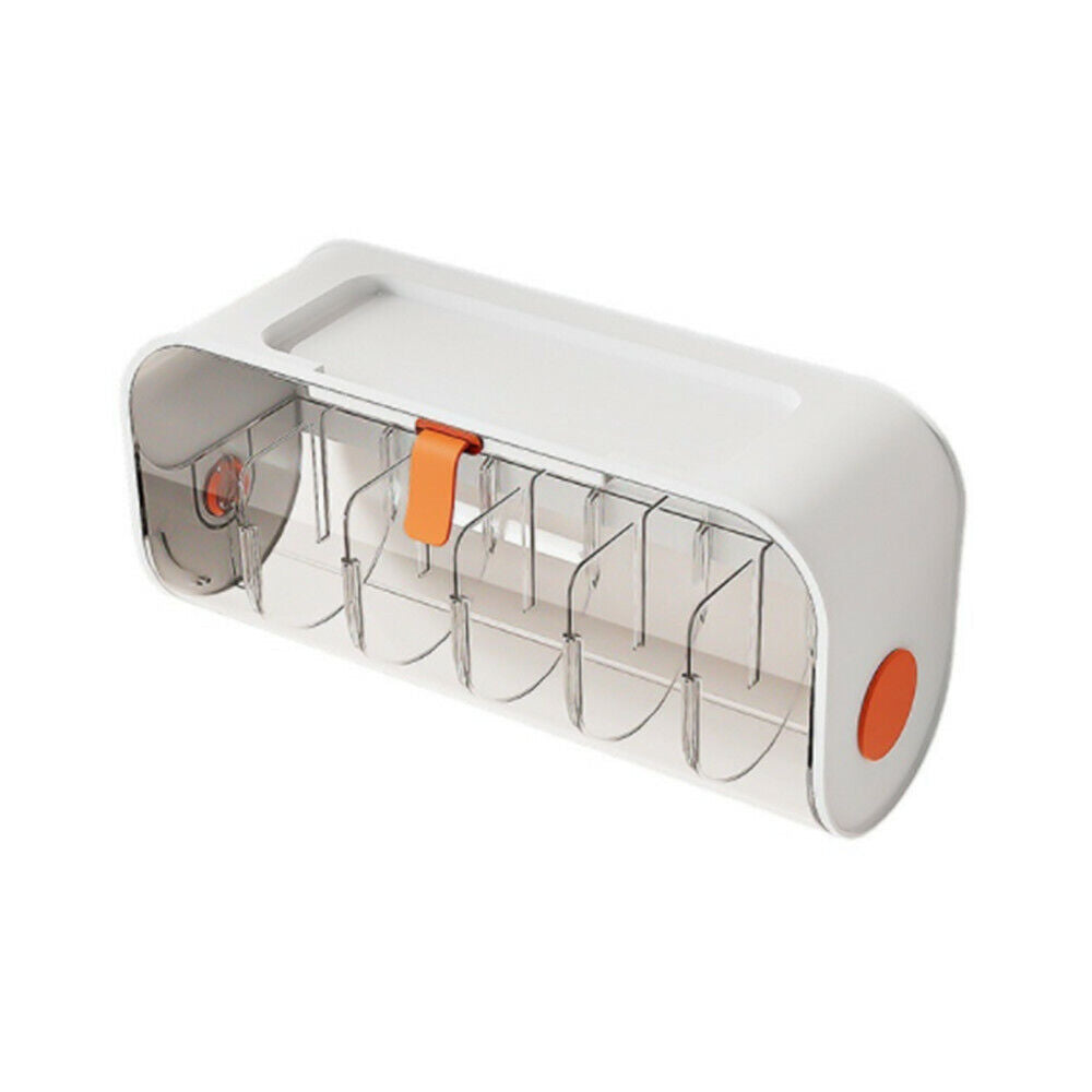Wall Mounted Underwear Storage Box, 6 Cells Adjustable Socks Panties Storage Drawer Organizer