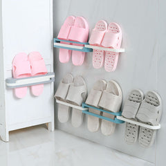 3 in 1 Foldable Slipper Rack - Sandals Holder for Household Organization (1PC)