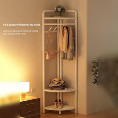 Garment Clothing Rack with Bottom Storage- Multi-purpose Cloth Hanger for Hand-bags, Hats, Scarf and Storage for Shoes