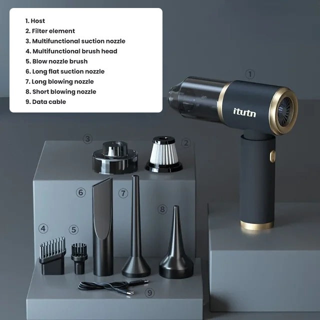 Portable Handheld Wireless Vacuum Cleaner with Suction and Blowing, Multipurpose Dual Vacuum Cleaner